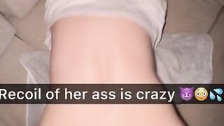 Slim Waist Teen Stuffed In Couch on College Dorm Snapchat