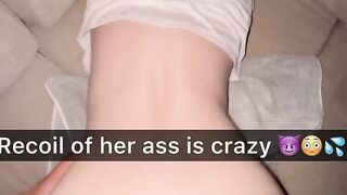 Slim Waist Teen Stuffed In Couch on College Dorm Snapchat