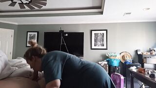 Woke him up by sucking him off and swallowing his load