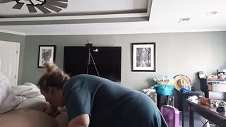 Woke him up by sucking him off and swallowing his load