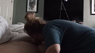 Woke him up by sucking him off and swallowing his load