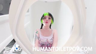 Kittycamtime Caught Off Guard by Human Toilet