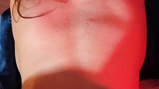 Doggy style POV fuck, cumshot on huge curvy ass.