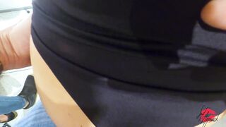 PUBLIC DRESSING ROOM QUICK FUCK - Fucked my MILF Wife in Public for the first Time, Cum on Ass