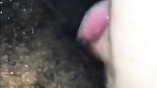 Submissive Latina Slut Interracial Blowjob and Rimjob