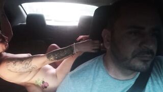 sexy latinas fuck in scissors in the uber