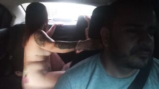 sexy latinas fuck in scissors in the uber