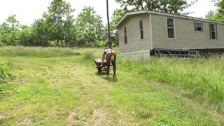 Plugged Slave - Humiliating Farm Chores