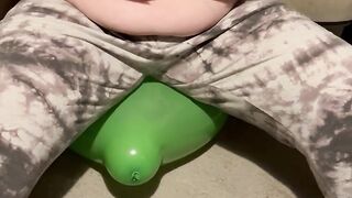 Small green balloon but it took all my 19 stone