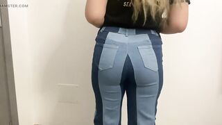 Farting in Tight Blue Jeans