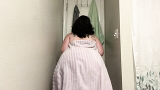 BBW Towel Drop Tease