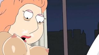 Family Guy - Lois Griffin orgy and deepthroat