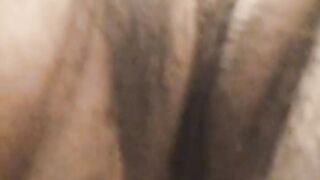 Horny sexy ebony morena masturbating pussy cums so hard it vibrates