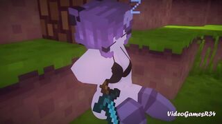 Minecraft Porn Zombie fucks girl relaxing under a tree