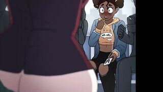 CUTE GIRL CANT RESIST THIS DICK IN THE TRAIN | ANIMATED CARTOON 4K 60FPS