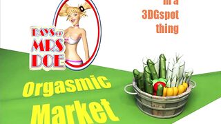 3DGSPOT - Horny Girl Gets Orgasm While Fucking Both Her Holes With Vegetables! 3D CARTOON PORN!