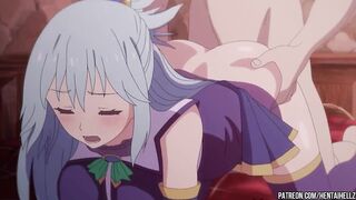 KONOSUBA HENTAI aqua cum from creampie in her pussy.