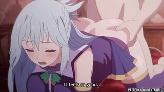 KONOSUBA HENTAI aqua cum from creampie in her pussy.