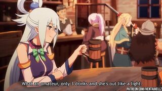 KONOSUBA HENTAI aqua cum from creampie in her pussy.