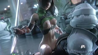 Fuck Like Heroes! Yuffie Hardcore Cock Riding - ULTRA Quality Animation