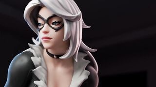 Fortnite BLACK CAT loves Spider-Man's dick 3D animation