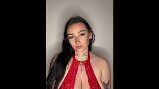 Busty British teen with dominates you with dirty talk