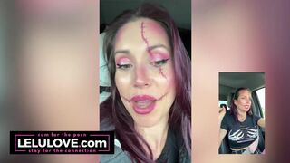 Babe records selfies at her first Halloween Horror Night HHN night at Universal Studios w/ cosplay costume makeup - Lelu Love