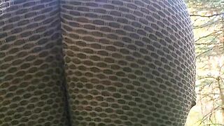 Shaking my ass ???? for you in the forest in yoga butt pants