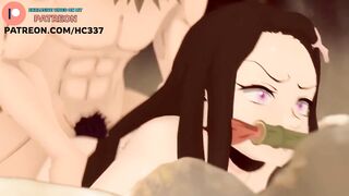 NEZUKO FROM DEMON SLAYER FIRST TIME ANAL SEX ON THE HOT SPRINGS | HENTAI ANIMATED 4K 60FPS