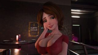 MILF Aunt Cass Fucked In The Pub By Stranger - Animation