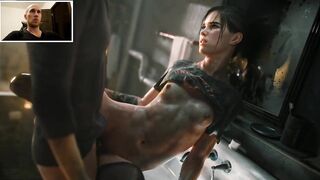 18-year-old Ellie from “Last of Us” lets a stranger cum on her in the restroom