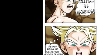 Caulifla monta la verga de trunks hasta que acaba dentro de su mojado coño - DBZ Hentai