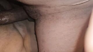 Creamy pussy BBW sideways fucked Part 2 close up