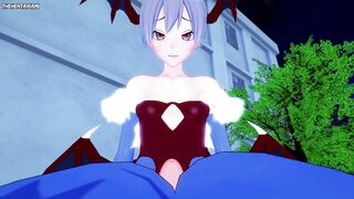 Lilith from Darkstalkers Gives You A Footjob Hentai POV