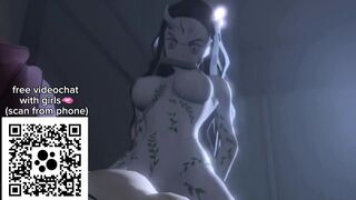 Nezuko rides Tanjiro's huge cock in Horsewoman pose - Demon Slayer Hentai Uncensored