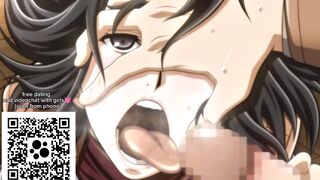 Mikasa Ackerman gives a deep, drooling blowjob, cum in her mouth - Attack on Titan Hentai Uncensored