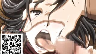 Mikasa Ackerman gives a deep, drooling blowjob, cum in her mouth - Attack on Titan Hentai Uncensored