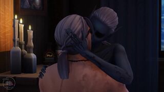 Tavern sex scene, drow and human, part 4