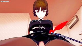 Makoto Niijima from Persona 5 Gives You A Footjob Hentai POV