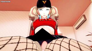 Ann Takamaki from Persona 5 Gives You A Footjob Hentai POV