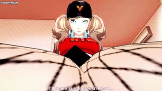 Ann Takamaki from Persona 5 Gives You A Footjob Hentai POV