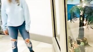 Shopping Naughty Public Pee and Blowjob