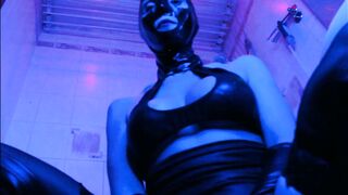 Eva Deep Hard Sucked Big Dick Latex Mask Fetish Gloves Tits Hot Wife MILF Mature Gonzo High Boots