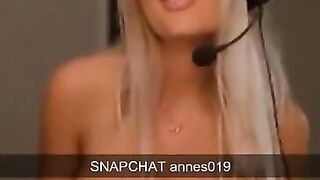 GORGEOUS BLONDE PLAYING WITH HER BIG TITS ON SNAPCHAT