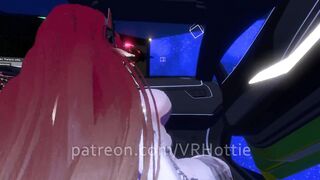 Chained Drooling Tattooed Red Head Rides you in Passenger Seat of Lamborghini Car Fuck POV Lap Dance