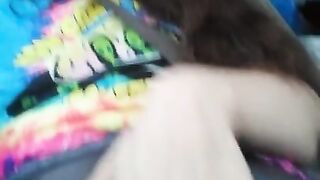 Public Masturbation Car Play! Hairy Hippie Slut Gym Pants Tie Dye Flashes PinkMoonLust on ONLYFANS!