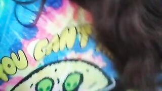 Public Masturbation Car Play! Hairy Hippie Slut Gym Pants Tie Dye Flashes PinkMoonLust on ONLYFANS!