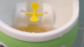 Urine Fetish Princess Potty Training Boy Urinal Toy Aim Play!: Girl Stands to Pee Foamy Yellow Piss