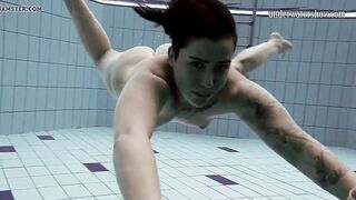 Chubby cutie underwater naked