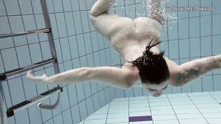 Chubby cutie underwater naked